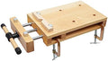 Woodworking Bench Vise, Portable Workbench Hard Woodworking Vise with 4 Limit Blocks and 2 G-Shape Fixing Clips, Desktop Work Table Work Bench for Fixing and Processing Wood Home Studio