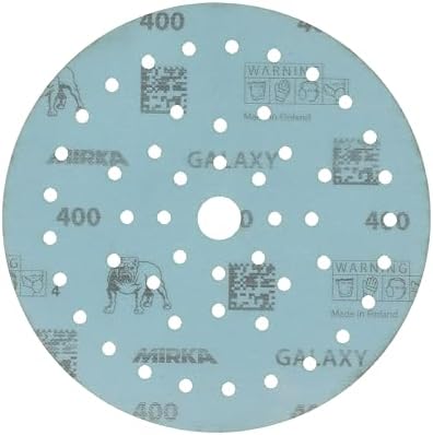 Mirka Galaxy Multifit Sandpaper 6 inch Grit 400 50 Discs Pack