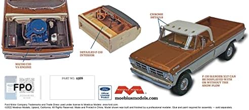Mebius Model MOE2568 1/25 1972 Ford F250 Ranger XLT Snow Plow Equipment Plastic Model