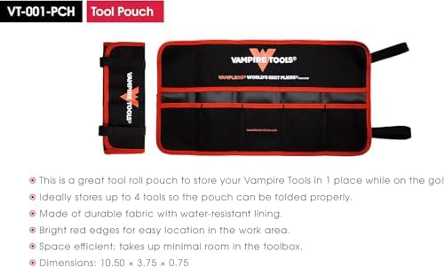 VAMPLIERS 4-PC Screw Extractor Pliers Set. Made in Japan: 8" Linesman, 7.5" Long Nose, 6.25" Black Oxide & 5" Mini Plier + Tool Pouch. Remove any Stripped/Damaged/Rusted Fasteners
