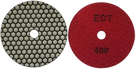 4" Dry Stone & Concrete Polishing Pad, 1.5mm Segment Height, 400 Grit