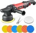 AOBEN 5 Inch Dual Action Polisher – 16mm Long Orbit Random Orbital Buffer with 6 Variable Speeds (1000-5500 RPM), Detachable Handle, and 7 Buffing Pads for Car Polishing, Waxing, and Scratch Removal