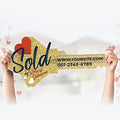 Customized Giant Key Sign for Realtors - Personalized Sold Key Prop - Real Estate Closing Prop - Gold Heart Style Size S