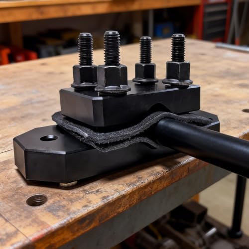 Professional Grade Heavy Duty Barrel Vise Tool，Universal Barrel Clamp Surface Protection Design，Compatible with Outer diameters 0.67 to 1.375 inches，Aluminum Barrel Clamp