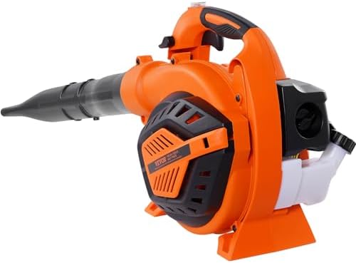 VEVOR Gas Leaf Blower, 26CC 2-Cycle Handheld Leaf Blower Gas Powered with 425-CFM and 156-MPH Powerful Performance, Ideal for Lawn Care, Leaf Cleaning, and Snow Removal