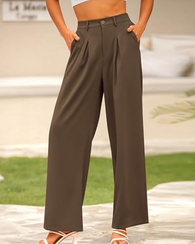 BTFBM Fall High Waisted Business Casual Palazzo Pants for Women Dressy 2026