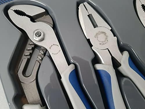 Blue Point BPL501 5-Piece Pliers and Cutter Set with Storage Tray, Slip Joint, Lineman's, Needle Nose, Adjustable Joint and Diagonal Cutter
