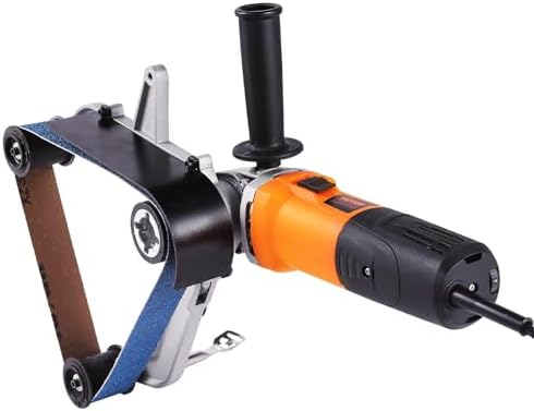 VEVOR Pipe Tube Polisher Sander, 1000W 120V Pipe Belt Sander with 6 Speeds 1100-3200rpm, Professional Belt Sander Grinding Machine with 50PCS Sanding Belts for Burnishing Finishing Rust Removal