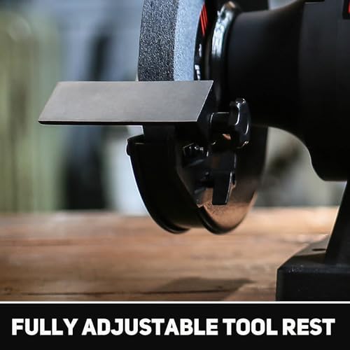 BUCKTOOL 8" 1HP High Speed Bench Grinder,High Precision Wobble Free Wheel