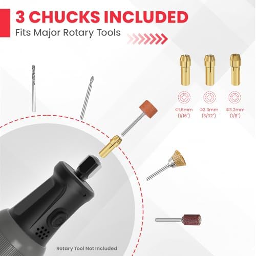 699PCS Rotary Tool Accessories Kit, 1/8" Universal Shank