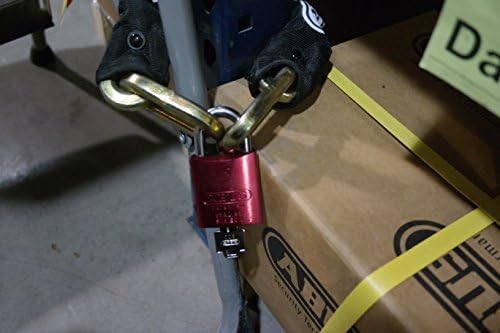 ABUS 83AL/45-300 S2 Schlage Rekeyable Padlock Aluminum Body with 1-Inch Shackle, Red Zero-Bitted