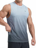 KPSUN Men's Quick Dry Workout Tank Top Summer Beach Shirt | UPF 50+ Sleeveless Gym Muscle Shirt with Hidden Pocket for Keys. Ideal for Gym Training, Outdoor Running, And Beach Workouts