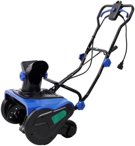 20inch Corded Electric Snow Thrower with LED,120V/60HZ,Black+Blue