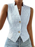 Mina Self Women's Sleeveless Sweater Vest,Knit Stretchy Dressy Casual Top
