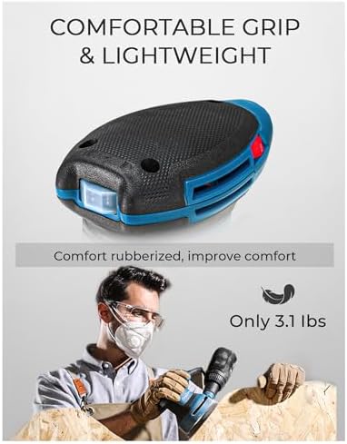 Dong Cheng 5-Inch Random Orbital Sander 380W 12800OPM Electric Palm Sander, 6 Variable Speeds, with 20pcs Sandpaper & Detachable Dust Bag, Power Sander for Woodworking, Sanding & Polishing (Renewed)