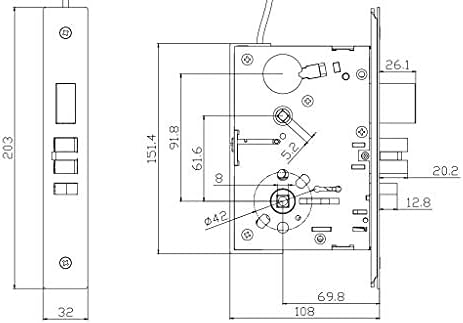 Commercial Mortise Lock Meet Ansi Grade 1 with Cylinder and Thumbturn for Entry Door