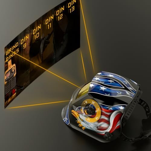 TOOLIOM Auto Darkening Solar Powered Welding Helmet for TIG MIG ARC