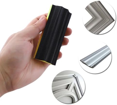 16PCS Hand Sanding Block Set, Interchangeable Assorted Contoured Profile Self Adhesive Groove Curved Surface Polishing Block for Woodworking Wall GrindingSanding Pad Kit