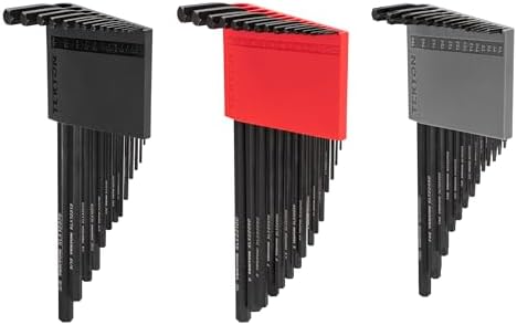 TEKTON Flat End Hex and Star L-Key Set, 41-Piece | KEY91003 | (0.050 - 3/8 in., 1.3 - 10 mm, T6 - T50), Manganese Phosphate Finish, Holder