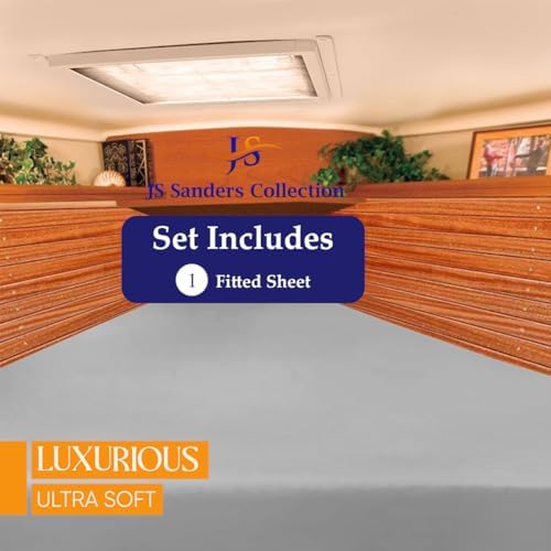 JS Sanders XL V Berth Boat Sheet 1 Pcs 600 TC Egyptian Cotton, Silver