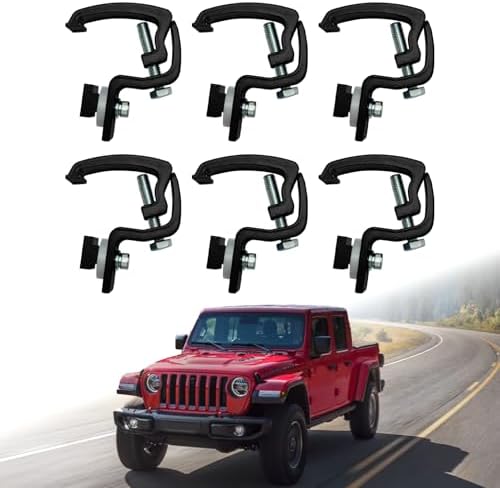 Truck Bed Clamps for 2016-On Tacoma/2020 Jeep Gladiator, 6-Pack | For listed 2016-on Tacoma and 2020 Gladiator bed rail systems; verify the rail style before ordering