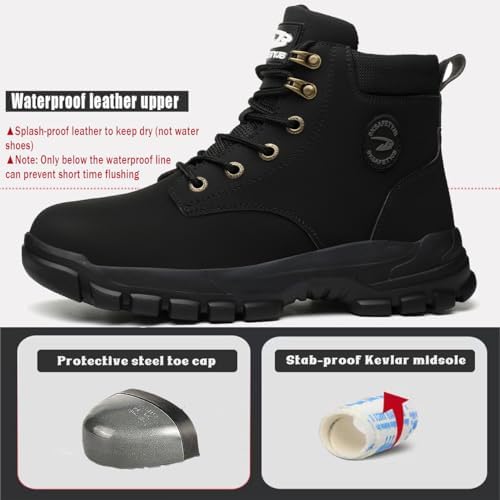 Steel Toe Boots for Women Men Waterproof Lightweight Safety Shoes
