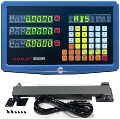 DRO Digital Readout 2 Axis 3 Axis Screen DRO Readout Display Linear Scale for Bridgeport/Knee Mill Milling Machine Lathe Machine Tools (SDS-3MS)