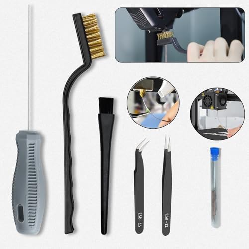 Creality 3D Print Tools Warp Kit 74PCS Comprehensive 3D Printing Tools for 3D Printer Assembling, Nozzle Cleaning, Model Removal Crafting Detailing, Filament Cutting Multi Purpose 3D Printer Tools