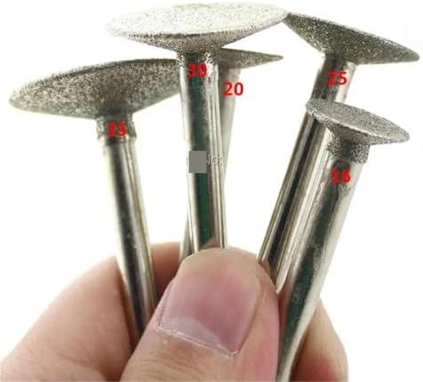 Grinding Wheel for Drill 16/20/25/30/35mm Diamond Grinding Needle Bit Mounted Point Carving Tools Shank 6mm 1/4" for Gemstone Jewelry(Head Diameter 25 mm)