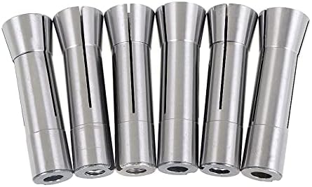 kimllier 23Pcs Mill Collets Set Mill Chuck Holder Kit 1/16-3/4 R8 Collet Set Threaded Internally 7/16-20 R8 Accuracy Round Spring Collet