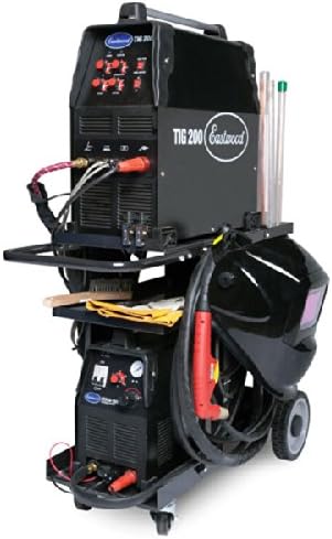 Eastwood Welding Cart for MIG Welder | MIG TIG Plasma Table Durable Carts with 350 Lbs Weight Capacity 3 Shelves Cable and Gas Bottle & Accessory Storage