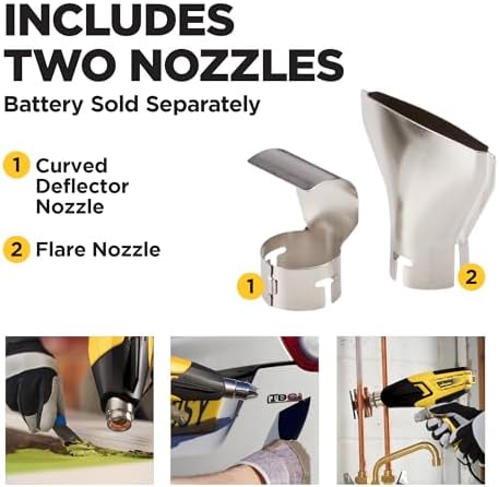 Wagner Spraytech 0503070 FURNO 700 Digital Heat Gun, 2 Nozzles & Temperature Setting Ranging 125áµ’F to 1300áµ’F, Electric Heat Gun for Paint Removal, Bending PVC, Crafts and More (Pack of 2)