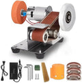 Mini Belt Sander, 7-Speed Knife Sharpener & Belt Grinder for Knife Making