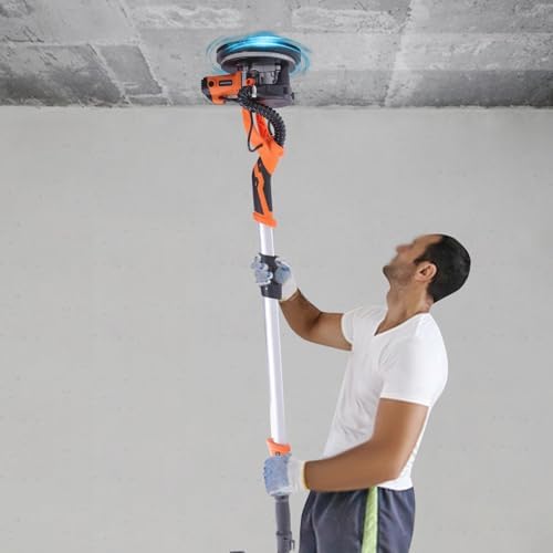 850W Variable Speed Drywall Sander, 110V Electric Ceiling Wall Sander 1300-2800RPM Power Sander Drywall for Decoration Companies and Property Management (Orange)