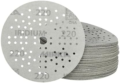 Mirka Iridium Sandpaper Discs 5 Inch 50 Pack Hook and Loop