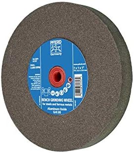 PFERD Vitrified Bench Grinding Wheel 7" x 1" x 2", 80 Grit (1PC)