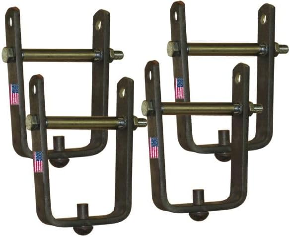 BILLET4X4 U.S. Made 2-1/2 inch Wide MEGA-Duty Axle Leaf Spring Rebound Clamps - Set of Four (4) (4x4 Vehicles)