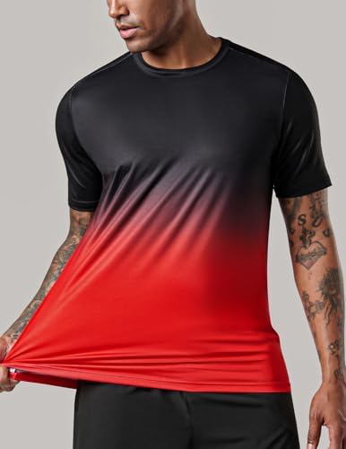 Liberty Imports 5 Pack Men's Active Quick Dry Crew Neck T Shirts