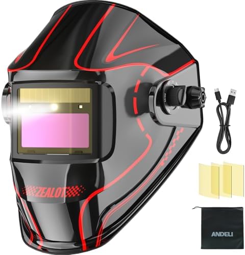 ANDELI Auto Darkening Welding Helmet，Shade 3/5-9/9-13，Digital Control