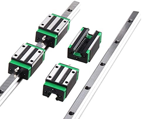 Linear Guide Rail 2 X HGR 15-800mm Linear Slide Rail + 4 X Bearing Blocks Linear Guideway Rail for DIY CNC Routers Lathes Mills
