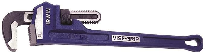 IRWIN VISE-GRIP Pipe Wrench, Cast Iron, SAE, 2-1/2-Inch Jaw, 18-Inch Length (45619)