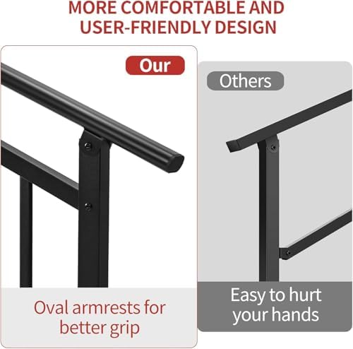 Hand Rails for Outdoor Steps，Stair Handrail & Indoor Stair Railing Kit，Railings for Outdoor Steps for Fence & Outdoor Steps (1, Black-with Balusters, 4 Step)