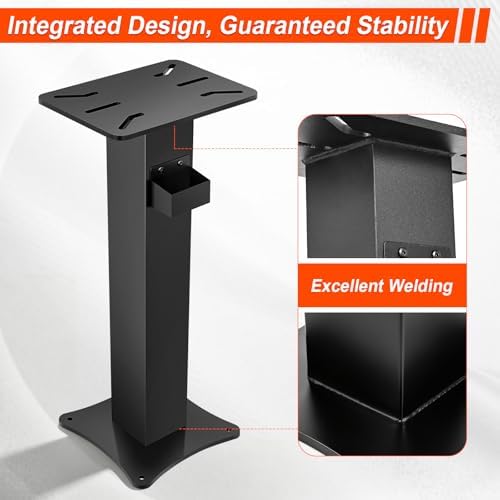 Bench Grinder Stand, Floor Pedestal, 13.77"x9.84" Mounting Plate, 32.67" H