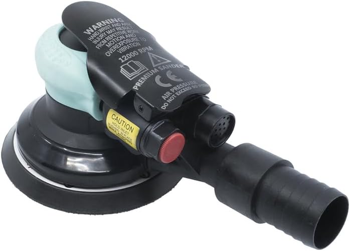 Benchmark Abrasives 5" Professional Heavy Duty Vacuum Dual-Action Random Orbital Sander with PSA and Hook & Loop Backing Pads, Orbital Pneumatic Sanding Disc Sander, Woodworking Automotive