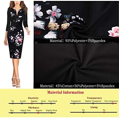 VFSHOW Womens Work Business Office Zipper Up Slim Bodycon Sheath Dress