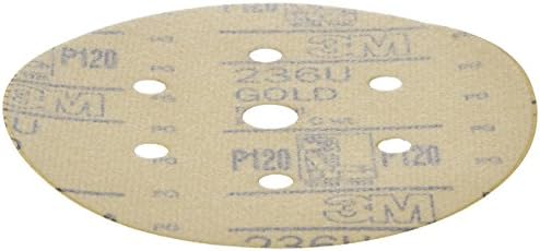 3M Hookit Gold Disc Dust Free 236U, 01081, 6 in, P120 Grade, 100 Discs, Automotive Abrasive Discs