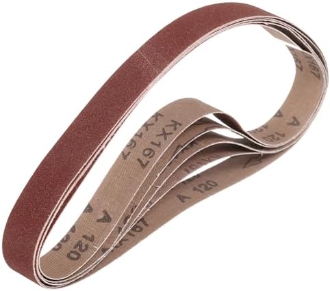HARFINGTON 1 x 30 Inch Sanding Belts, 5 Pcs 120 Grits Aluminum Oxide