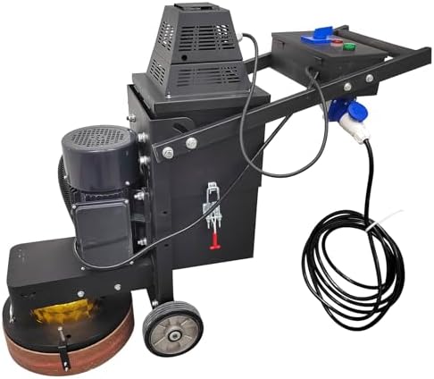 Floor Grinder Ground Polishing Machine Hand-Push Cement Ground Grinder Concrete 20L Dust-free Grinding Machine with 4-head Grinding Chassis, 220V 4KW