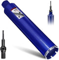 3" Concrete Core Drill Bit with SDS Plus Adapter (1-1/4"-7 Thread) - 14" Cutting Depth & Upgraded Welded Teeth Core Bits for Concrete with Rebar, Brick, Masonry,Stucco,Mortar,Wet Coring