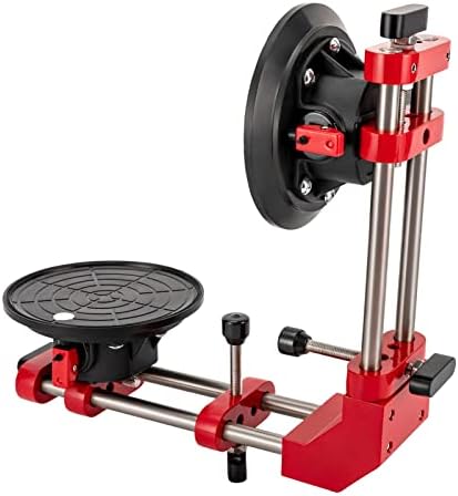 Adjustable Granite Seam Setter For Granite with 6.5 in Suction Cup | 90 Degree Countertop Seam Setter, 3-Knob Adjustment System, 0-2cm Height Range, Stainless Steel Rail, Wrench & Keys Included
